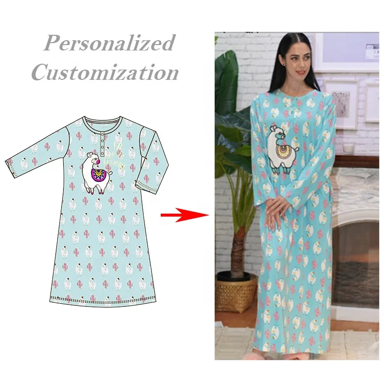 Custom logo ODM Flannel Warm Fleece Winter Jacket Animal Print Pajamas for Women Sets