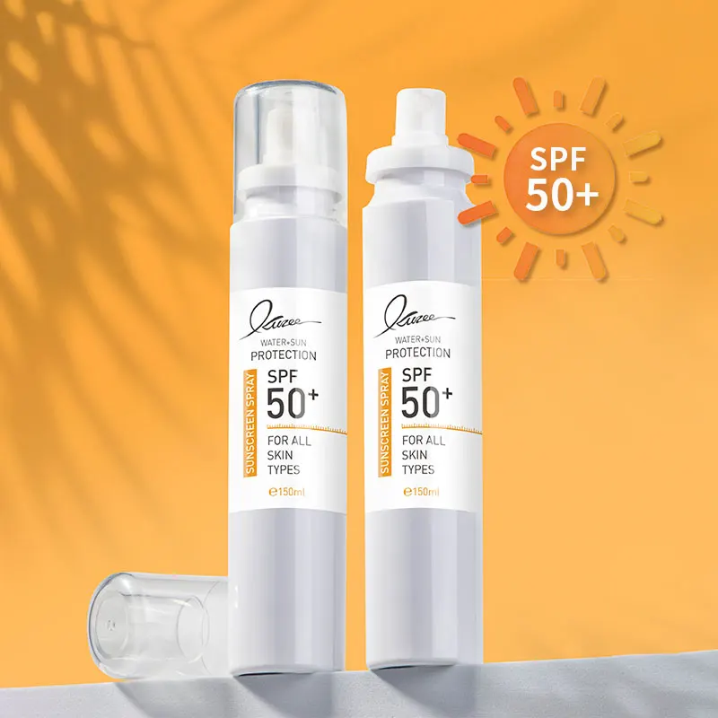 OEM/ODM Vegan Organic UVA/UVB Sunblock Hydration Whitening Waterproof SPF50+ Zinc Sunscreen Spray
