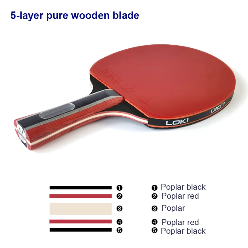 LOKI R3 Table Tennis Rackets Custom Pimples In Handle Professional Ping pong Racket