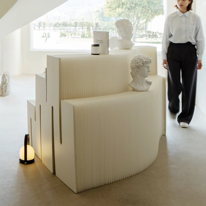 Folding Portable Wedding Display Shelf Exhibition Shoe Store Stage Slant Display Rack for Store