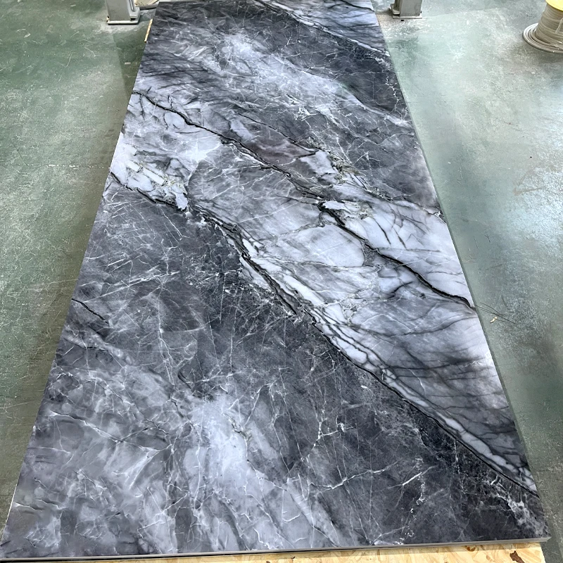 2024 High Glossy 3D Design 2mm 3mm UV PVC Wall Panel Marble Sheet Board for Walls