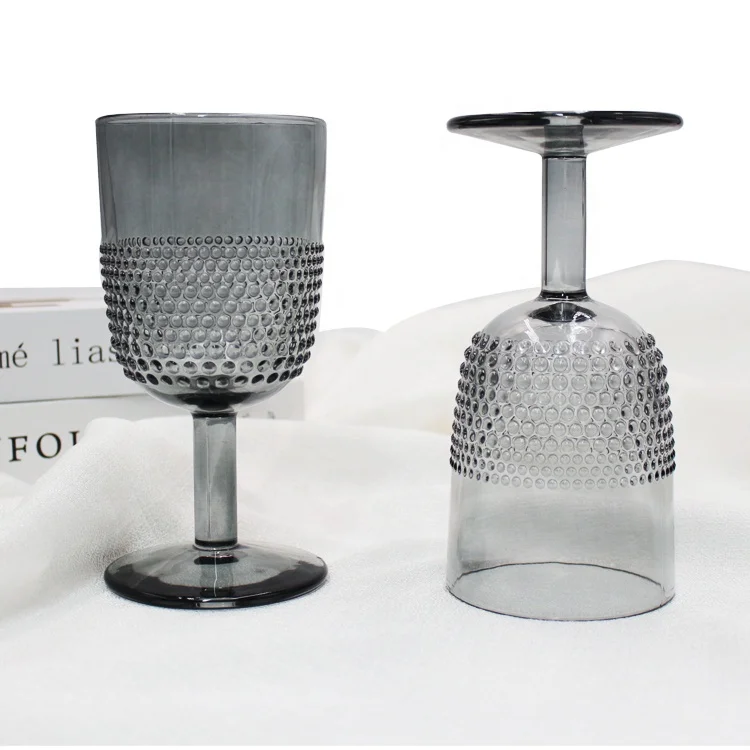 FENGJUN Best Selling  Glassware Colored Juice Water Glass Cup Champagne Goblet Restaurant glass cup