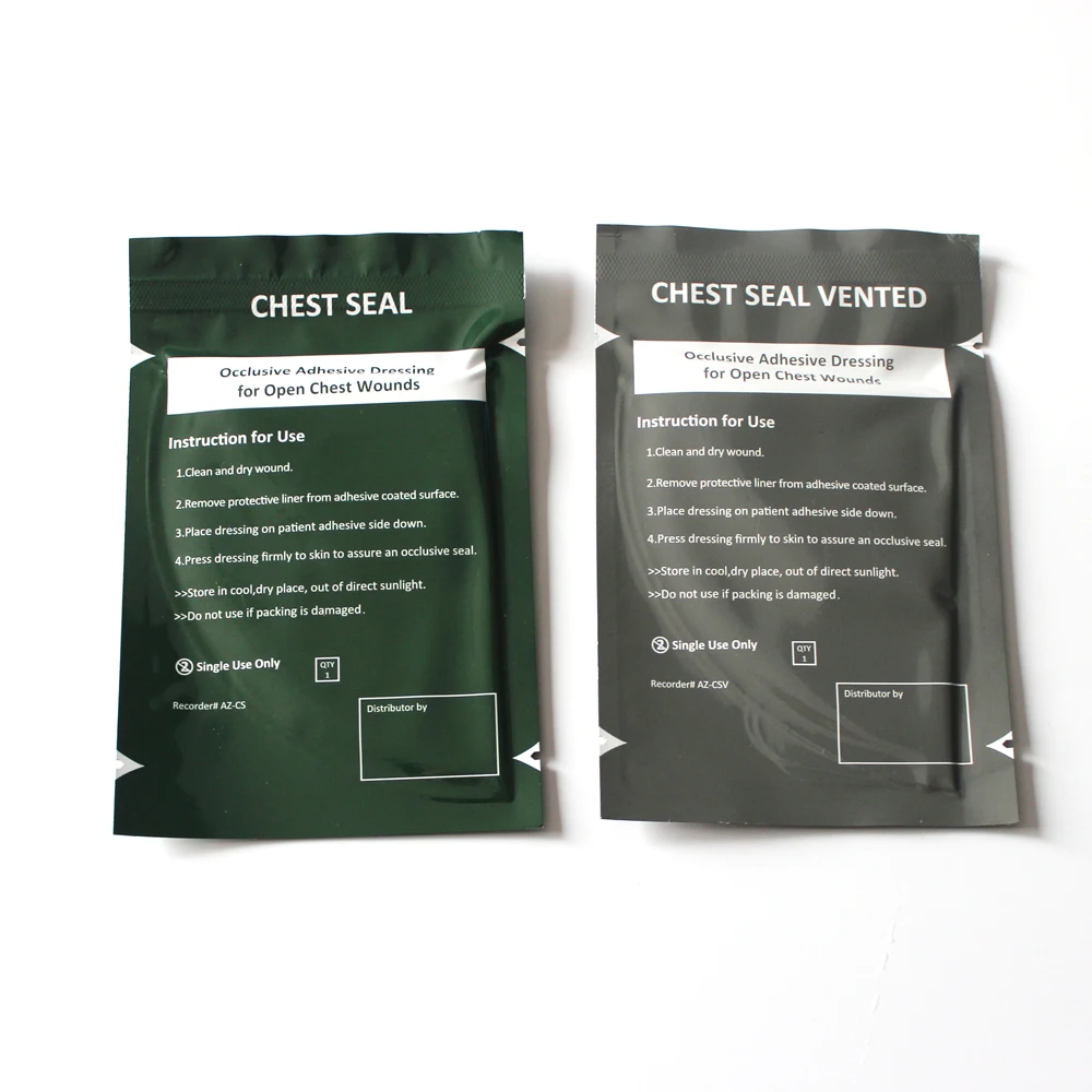 
CE Approved First-Aid Kit Vented Chest Seal 