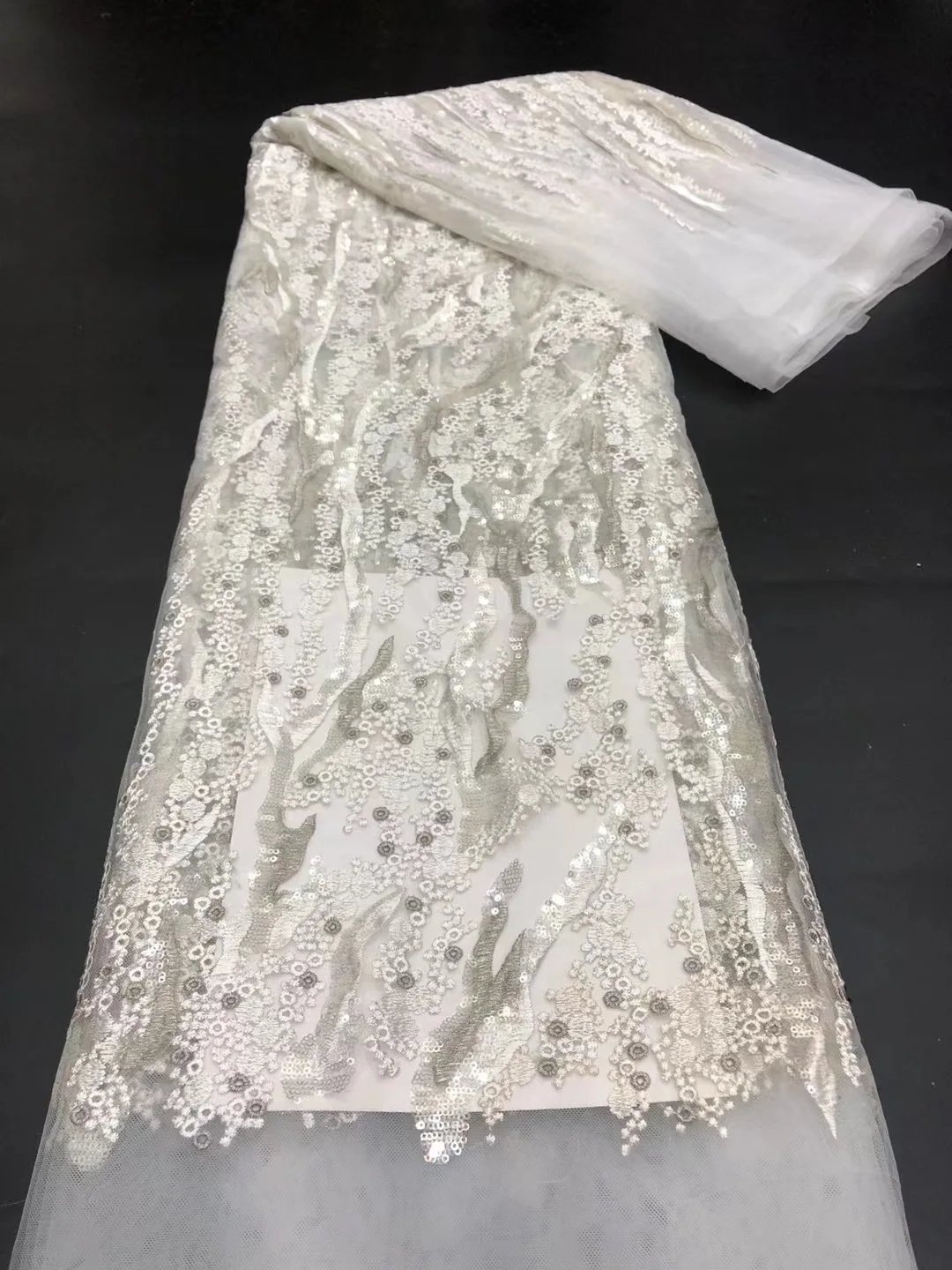 New button Coral sequin cloth 3mm irregular shape wedding dress dress fabric sequin mesh embroidery tablecloth