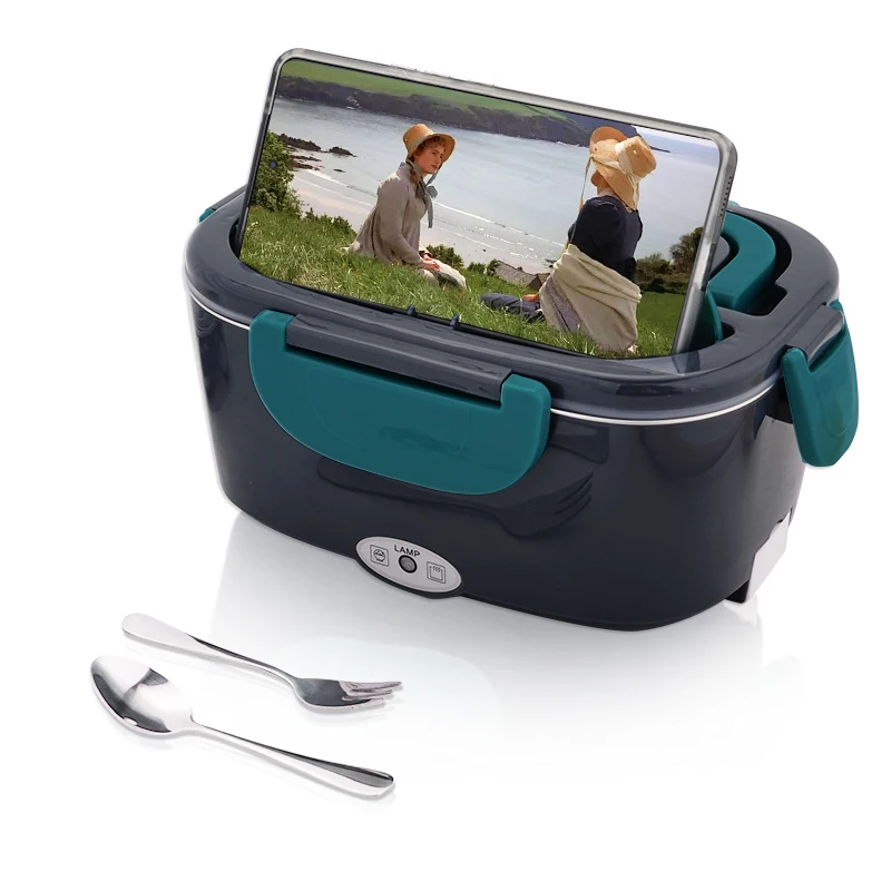 DaoSheng Portable Smart Heating with Handle Stainless Steel Plastic Electric Food Warmer Container Heating Lunch Box