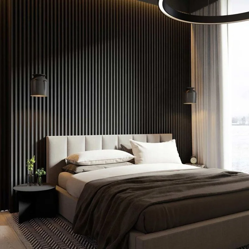 Внутренний Декор фабрики, облицовка деревянной панели, композитная облицовка из ПВХ, планка, деревянная рифленая настенная панель