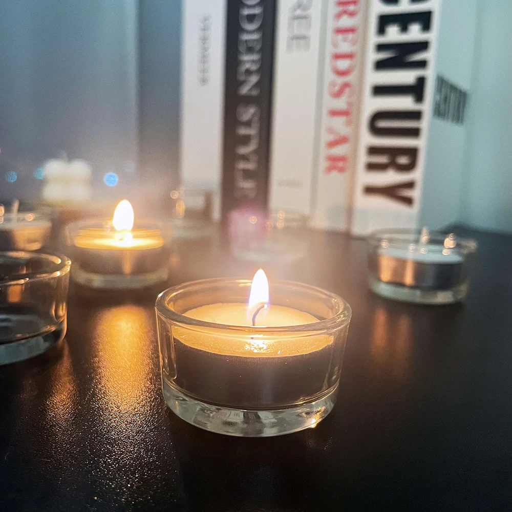 Christmas Decoration Glass Candle/candel Containers Crystal Candle Holder Tea Candle Light Holder