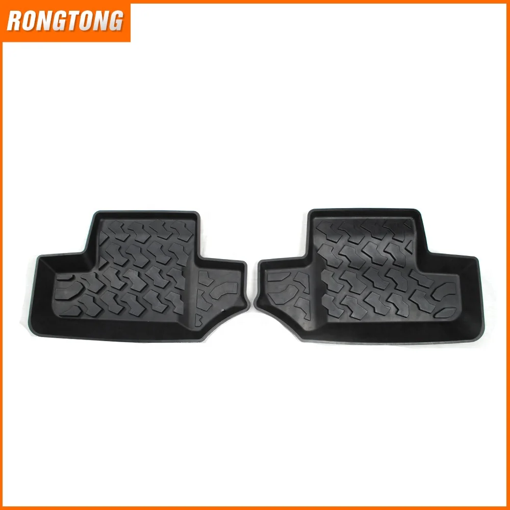 Hot Sales 2 Doors Non slip Rear Rubber Car Floor Mats for Jeep Wrangler 07-16