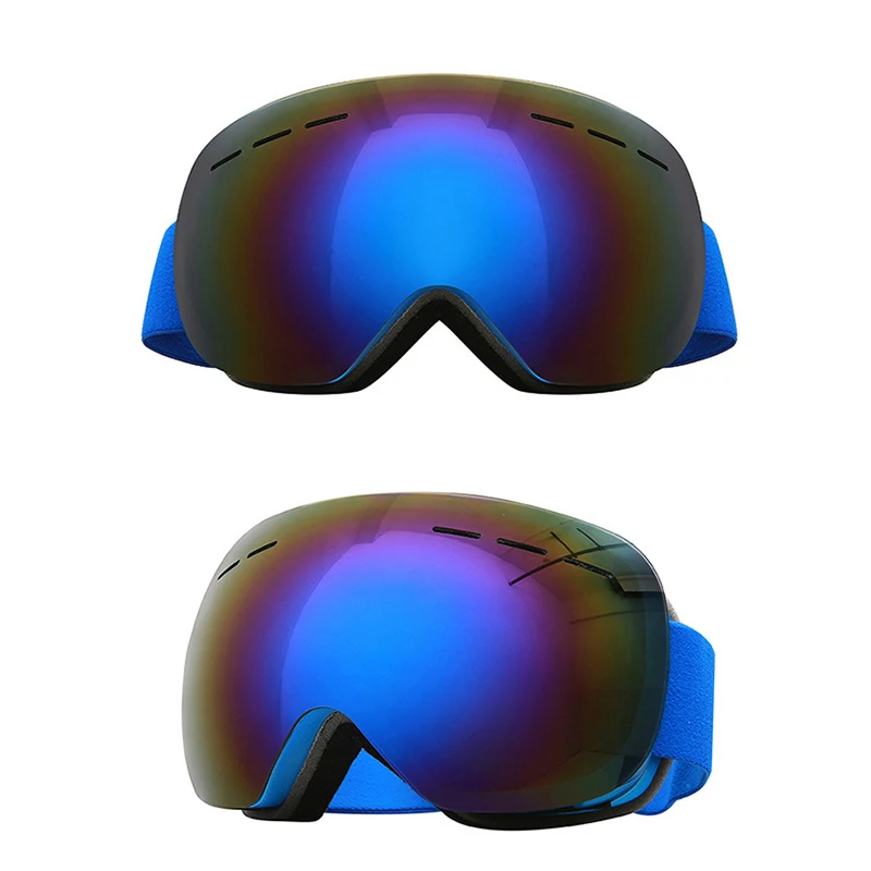 Оптовая ПРОДАЖА дизайнерские лыжные очки унисекс для сноуборда ветрозащитные двухслойные сферические противотуманные