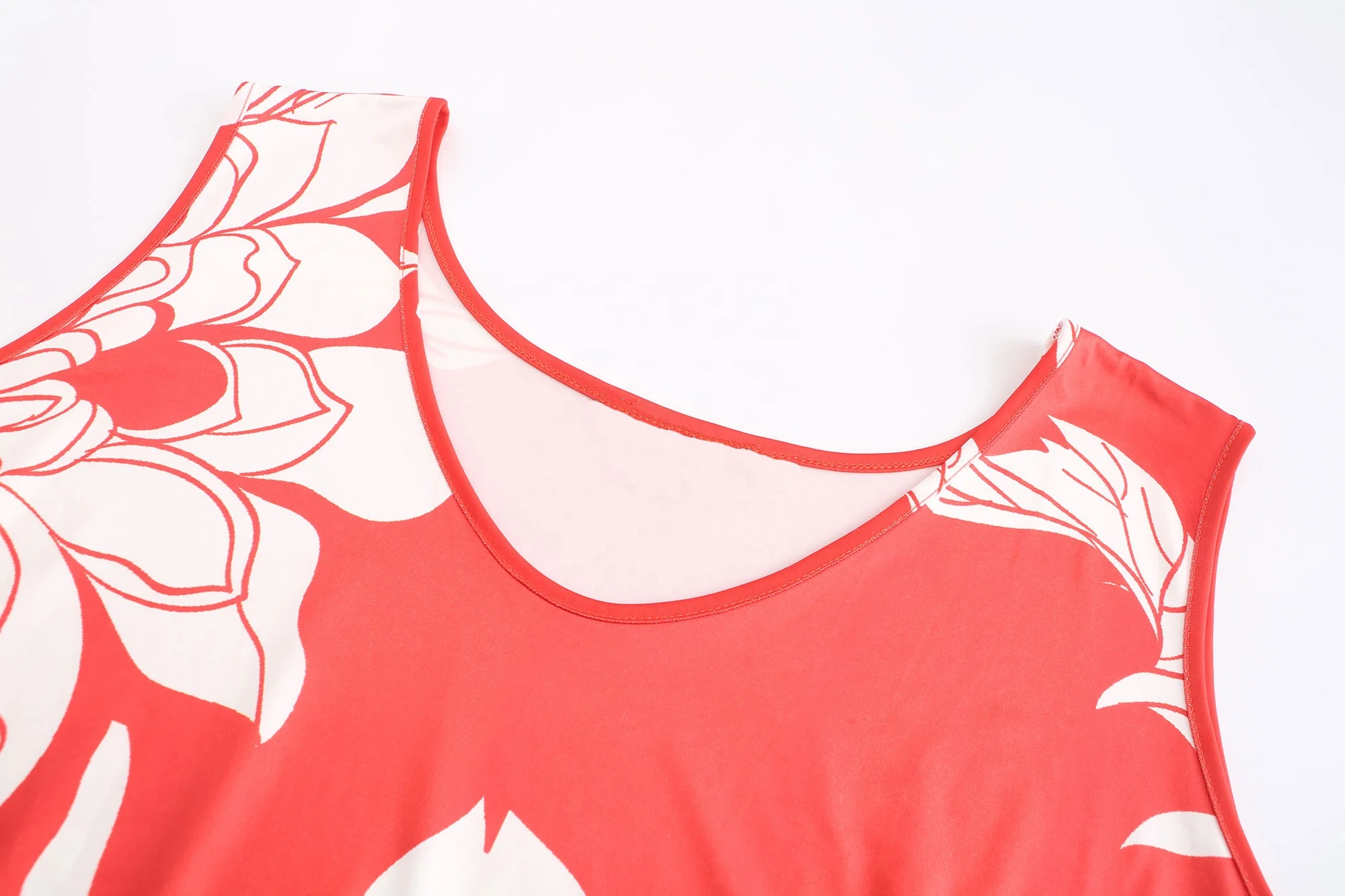 ladies all over printing plus size dress factory Oem Service  Dress long dress