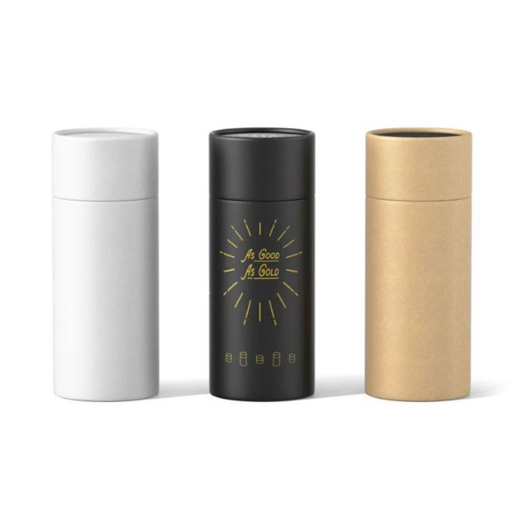 cylinder kraft cardboard paper tubes food grade cylinder paper tube food grade round cylinder custom size food grade black cardb