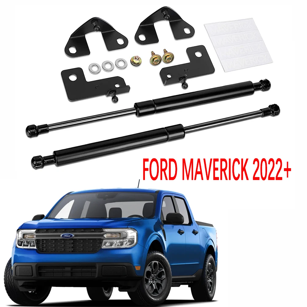 Hood Struts No Drill Hood Lift Supports Compatible with Ford Maverick Accessories 2022+