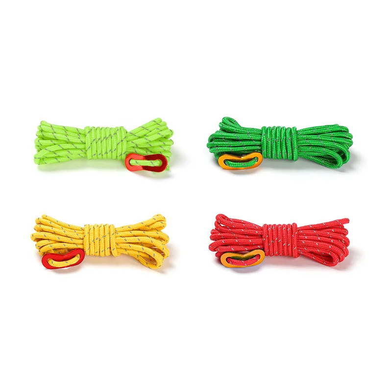 Reflective Nylon Parachute Cord Pull Tent Rope Fits Camping Tent Hiking Camping Outdoor Activity