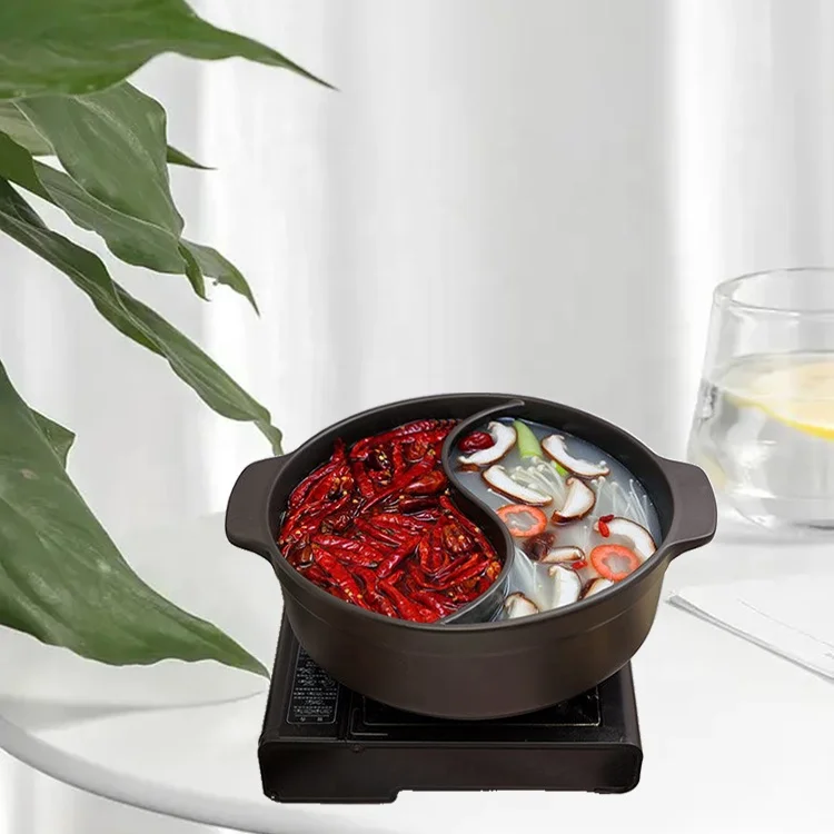 High Temperature Resistant Hot Pot Ceramic Mandarin Duck Casserole Skewers Fragrant Spicy Pot Open Flame Gas Large Soup Stew Pot