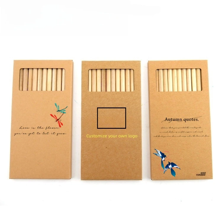 Top Quality Bulk Colour Pencil Colors Pencil Set in Paper Box 12 Colors Painting Customized Wood Logo