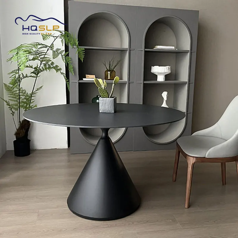 HQSLP White dining table wooden top and legs with modern Leisure Coffee Table for Home and Kitchen