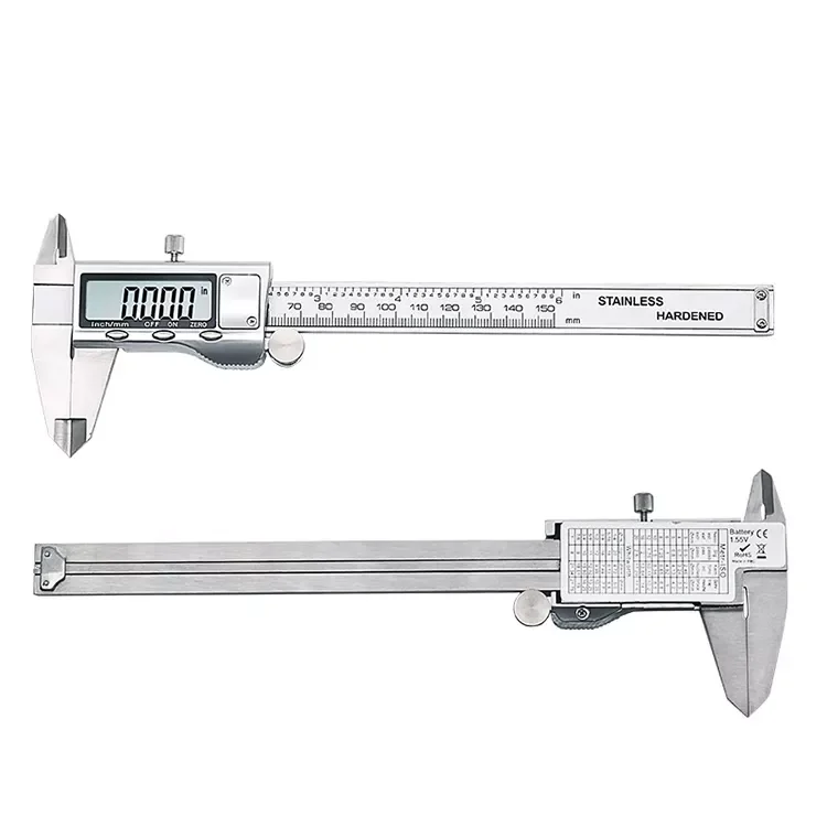 Stainless steel vernier caliper Thickness Gauge  Measuring Tool 150mm 200mm Micrometers Stainless-Steel Digital Vernier Calipers