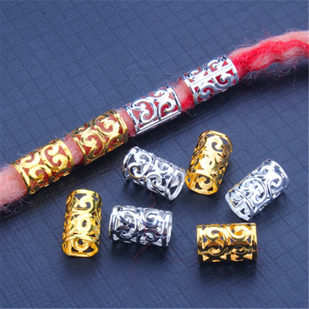 1000Pcs 10/15mm hair braid dread dreadlock beads adjustable cuff clip 10mm hole clip hair styling diy