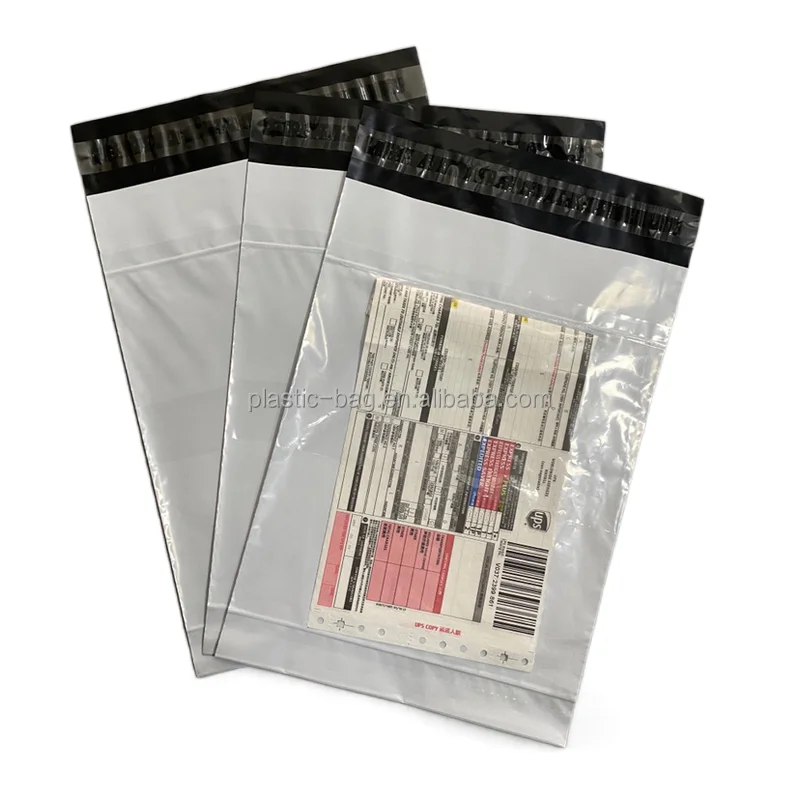 Custom Self Adhesive Temper Proof E Commerce Ldpe Poly Mail Mailer Mailing Shipping Pouch Plain Courier Plastic Bags With Pocket
