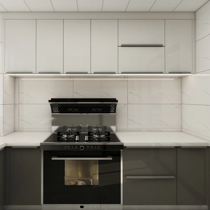 Modern Kitchen Designs Small Kitchens  in lahore pvc Polyester Kitchen Cabinet With Doors