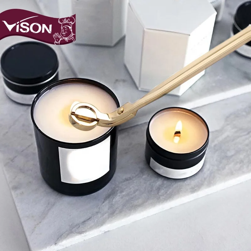 Wholesale Stainless steel Gold color  candle scissors cutting tools Accessory kit Candle Wick trimmer