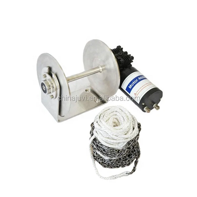 600W Drum Winch Mini 12V 24V Electric Anchor Winch for Ship Yacht Boat Accessories Other Marine Supplies JVW-011