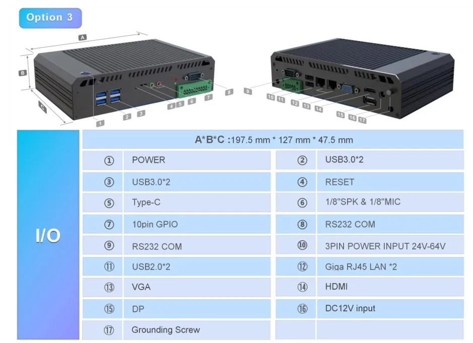 2021 i3 5Gen 5005U 8G ram dual ram slot 128g ssd msata Fanless Desktop PC Thin Client for bank Project
