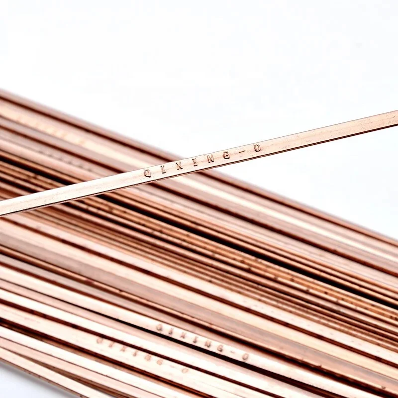 2023 Hot Sale  good quality copper phosphorus refrigerator welding rod material brazing wires strip flat bar square rod
