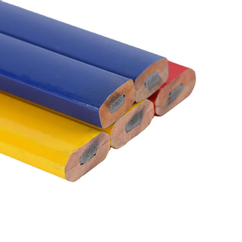 X730 24cm Carpenter Pencil Personalized Basswood Material Flat Hb Pencils For Carpenter Woodworker