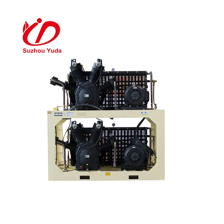 Suzhou Yuda piston air compressor Booster with 350CFM 580PSI 40HP 10m3 40bar 30kw air compressor