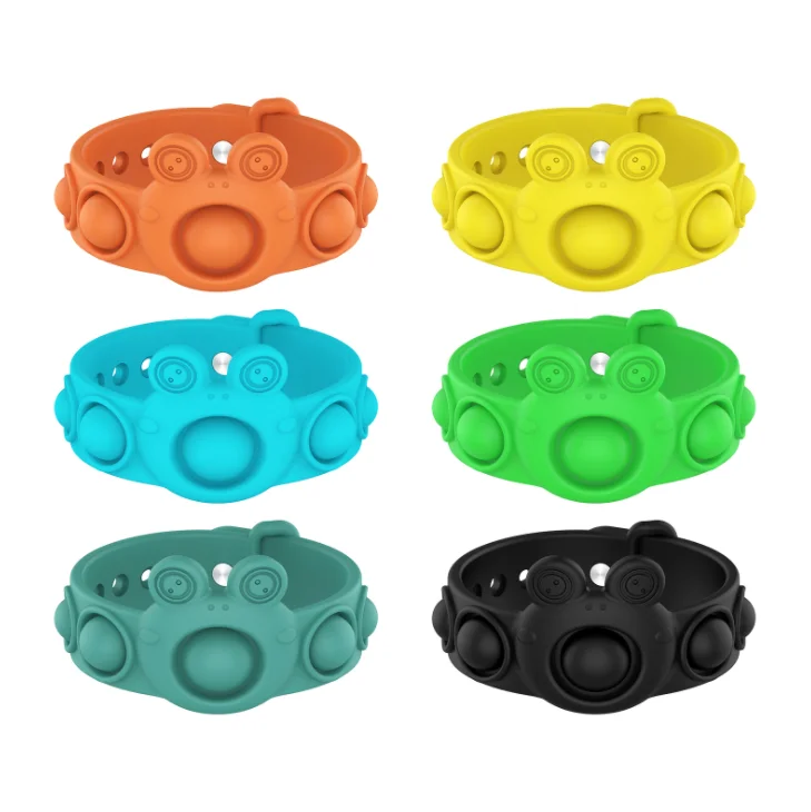 
Wholesale amazon hot keychain puzzle push finger bubble fedget toy bracelet pops band tiktok popper fidget toy bracelet 