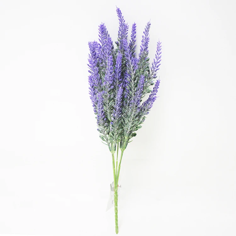 Artificial Lavender Stem UV Resistant Foliage Shrubs Greenery Bushes Purple White Lavender Plants Wholesale