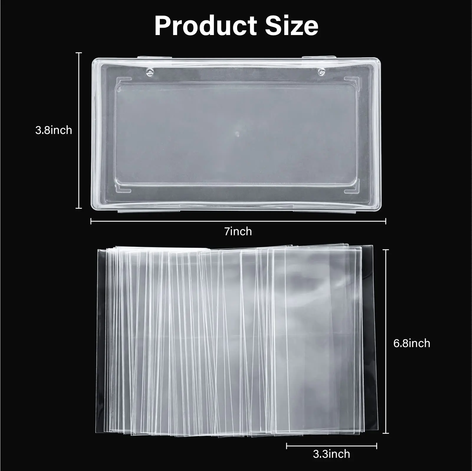 Paper Money Holders with Plastic Storage Case Clear Thicken Paper Money Currency Collection Boxes Dollar Bill Holders