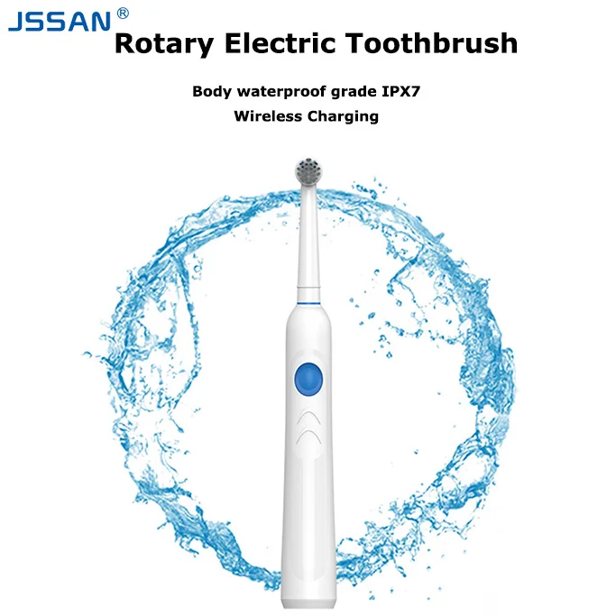 rechargeable  JS301 rotary round head sonic electric toothbrush