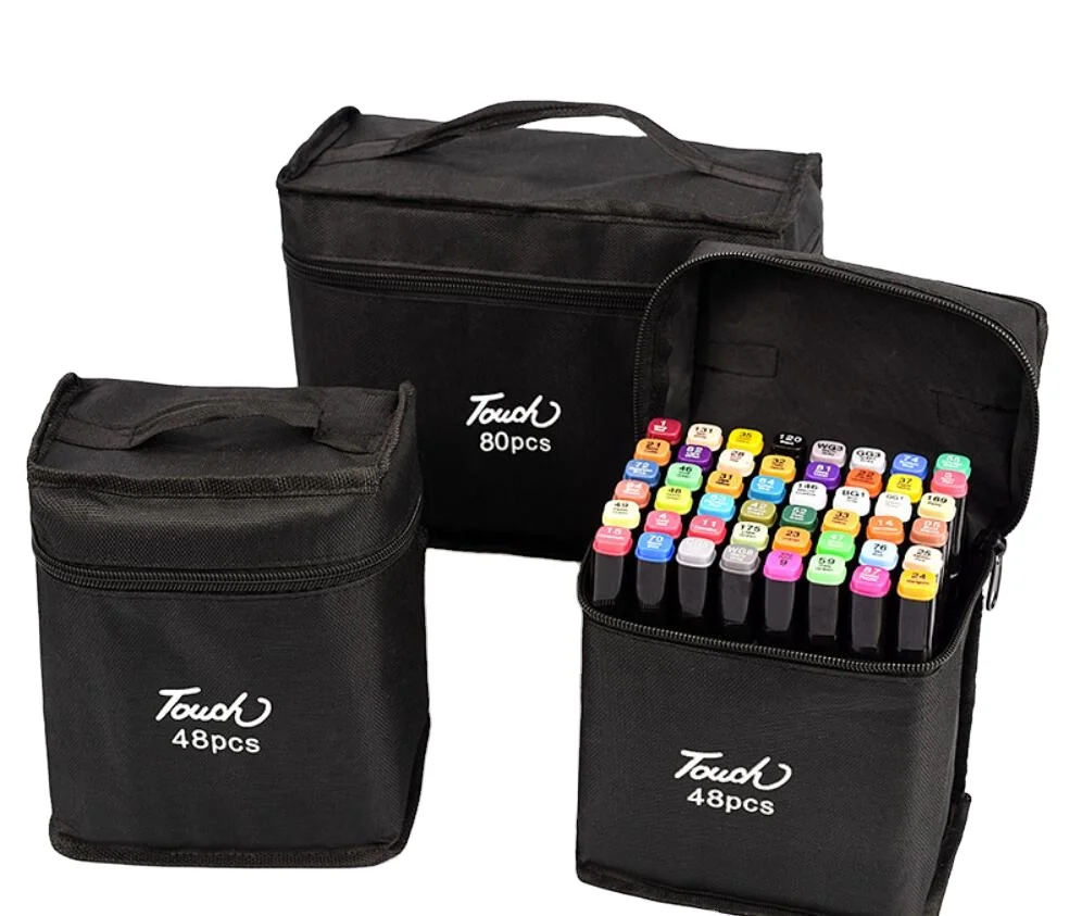 
Touch 168 Colors School Children Art Dual Tip Brush Marker Pens set 