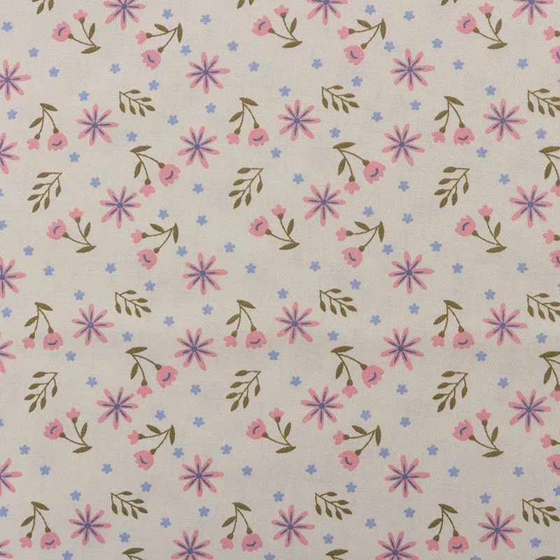 MOQ 1 meter popular ladies plain 100%cotton printed floral twill weave fabric for children Print dress Kids Cartoon Fabric