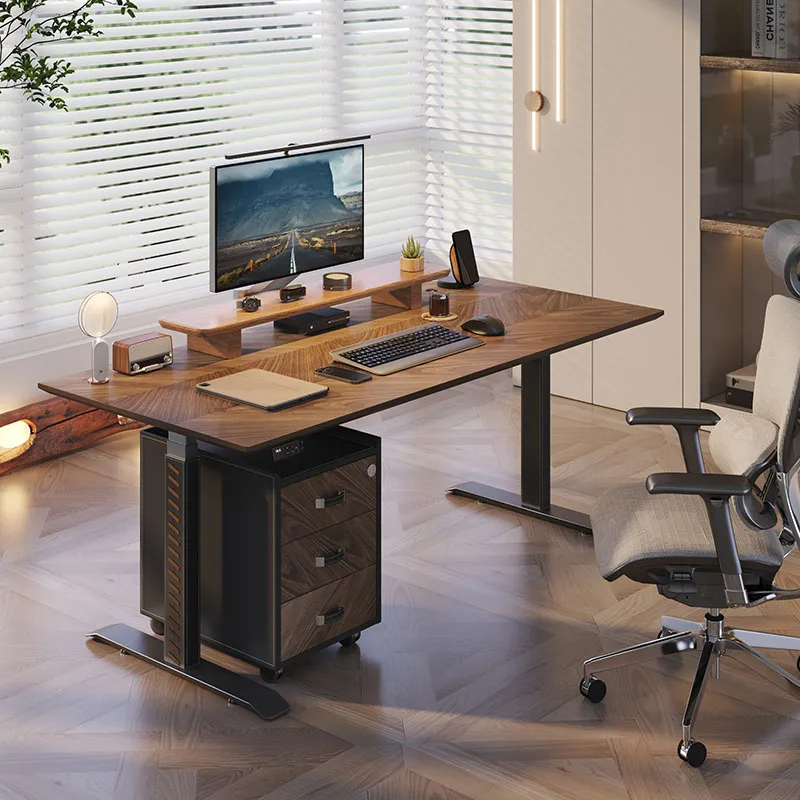 Modern Office furniture workstations Adjustable height sit Stand Desk electrical computer lift wooden tabletop tables frame