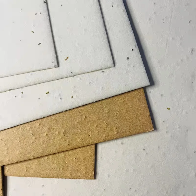 Конверт, семена перечной мяты, семена подсолнечника, встроенная переработанная бумага для выращивания семян, открытка с сообщением, подарочные карточки