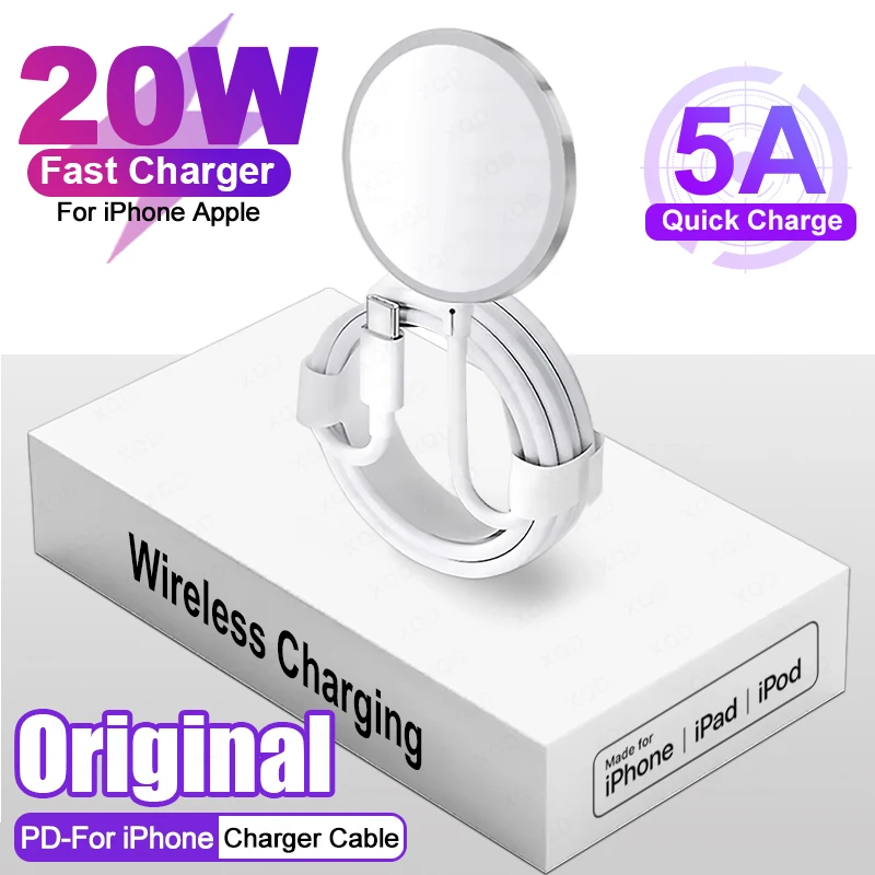 For Magsafe Magnetic Wireless Charger For iPhone 14 Pro Max 11 12 Mini 13 14 15 Type C Cable X XS XR USB-C Fast Charger