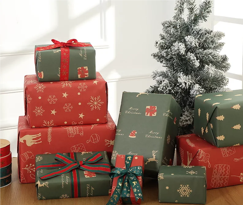 China wholesale gift wrapping paper roll custom clothing wrapping paper flower gift packing wrapping paper