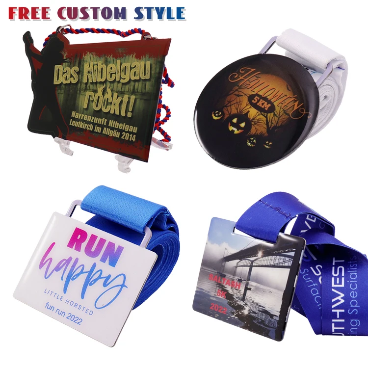 Hot Sale Factory Design Metal Medal Custom Logo Die Casting Engraving Hallow Gold Medal Sports Running Souvenir Medal