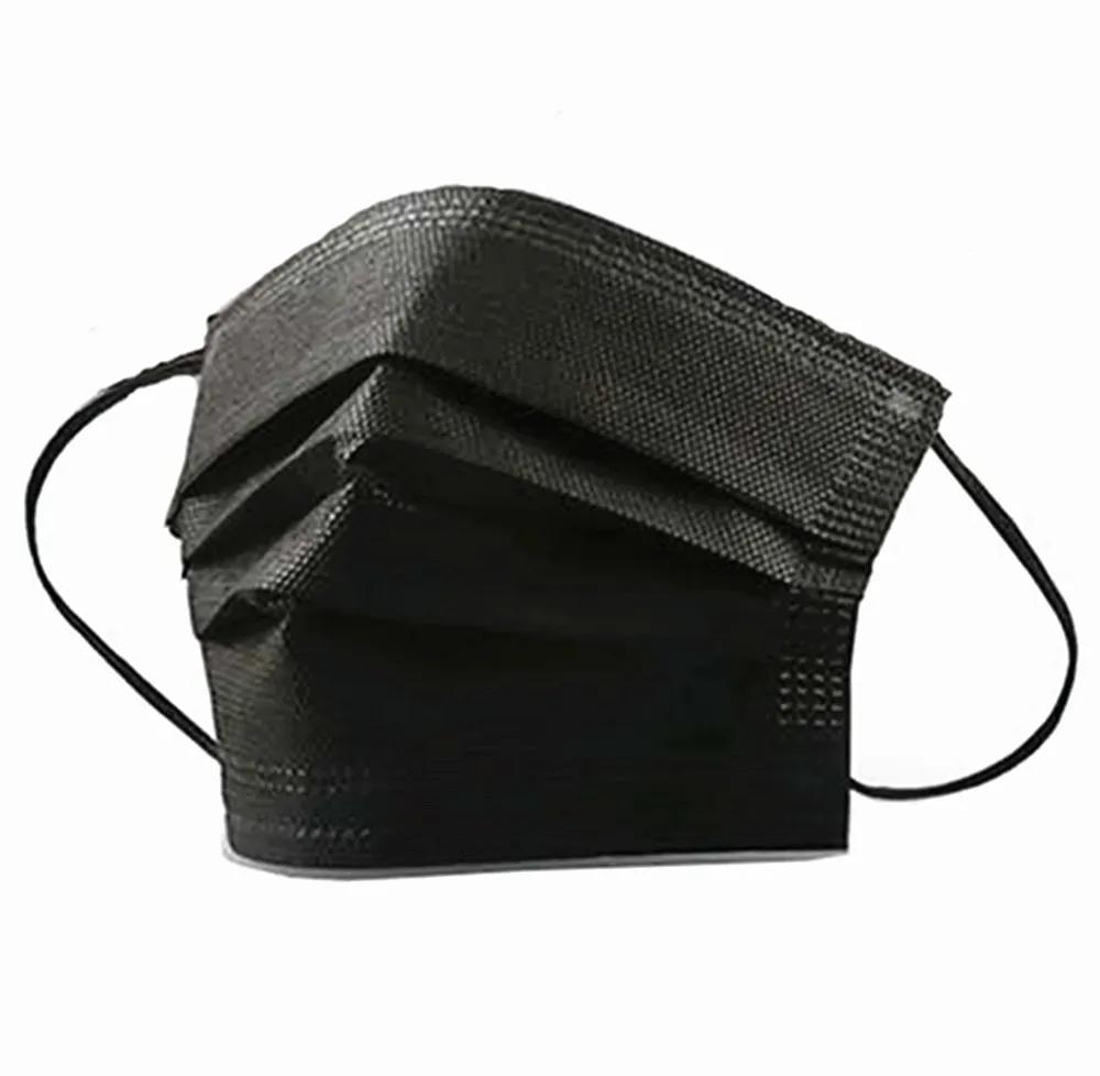 China Manufacturer Waterproof 3 Ply Custom Black Disposable Face Mask