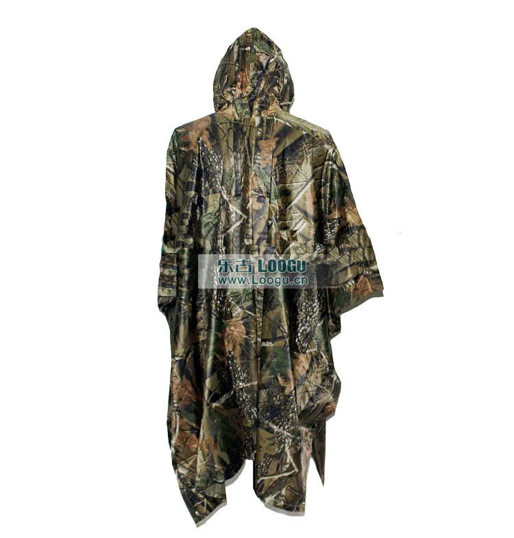 Sturdy armor Waterproof army rainwears PVC military Raincoat Combat Tactical Rain army camouflage poncho