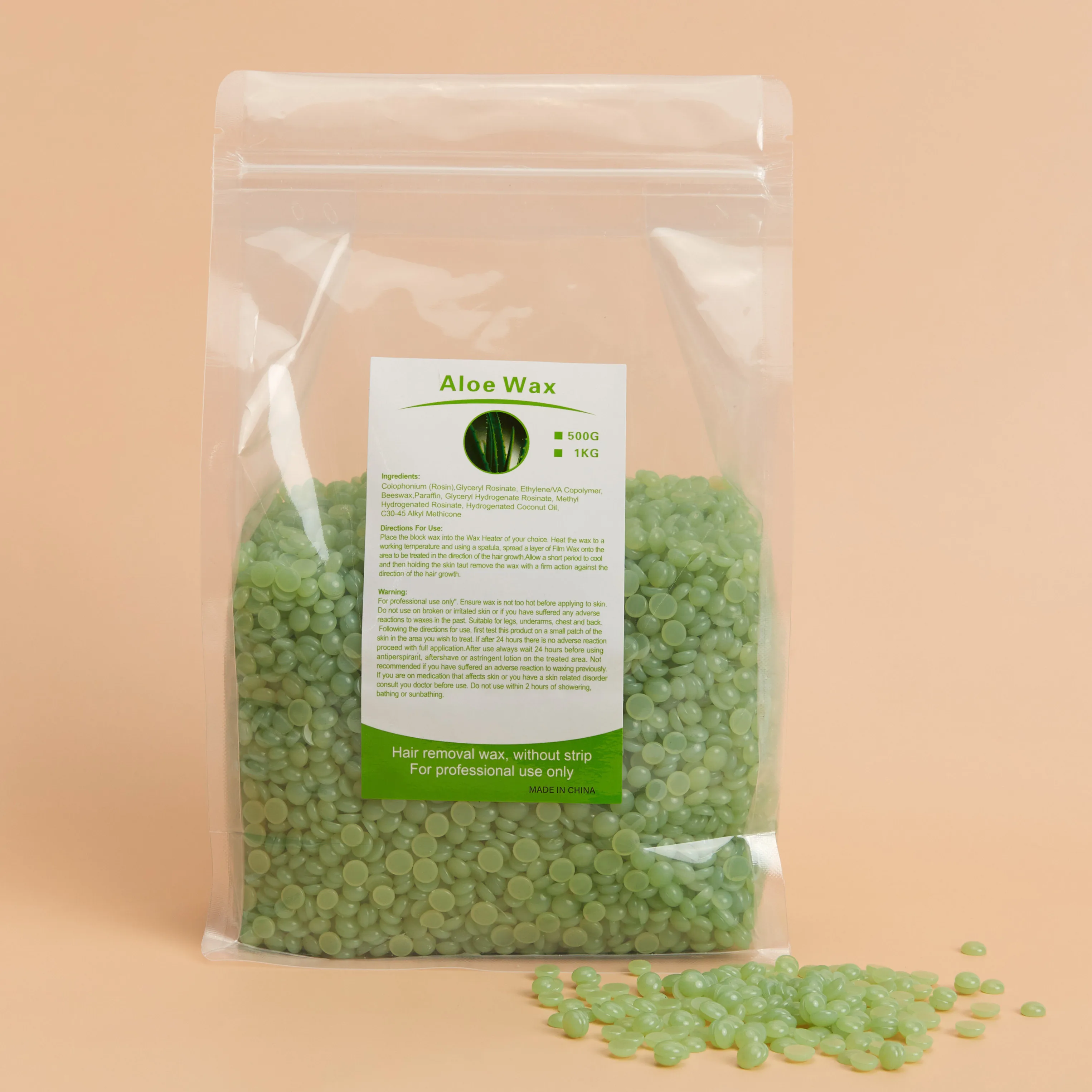 Aloe Flavor 1000g Hair Removal Hard Wax Beans painless Full-Body Depilatory 1kg hard Wax Beads