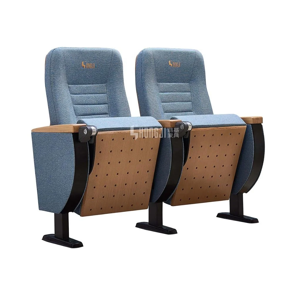 Good price auditorium chair and desks school furniture chair with ABS revolving tablet HJ8216 different back design for options