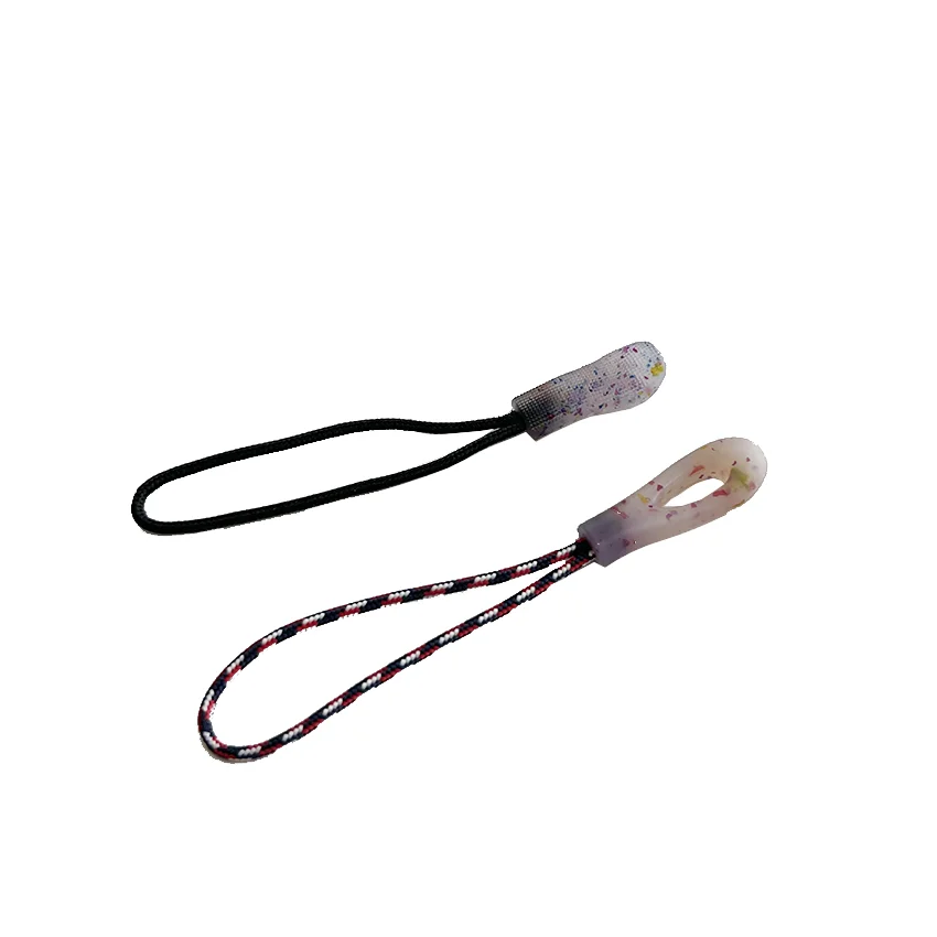 New Design  Eco-Friendly Material Nylon Rope  Multi Color Recycled TPU+PET Clothes Zipper Pullers