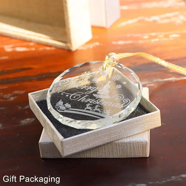 Hot selling Customized Sock Shape Custom Crystal Glass Christmas Ornaments K9 Clear Christmas tree ornaments decoration