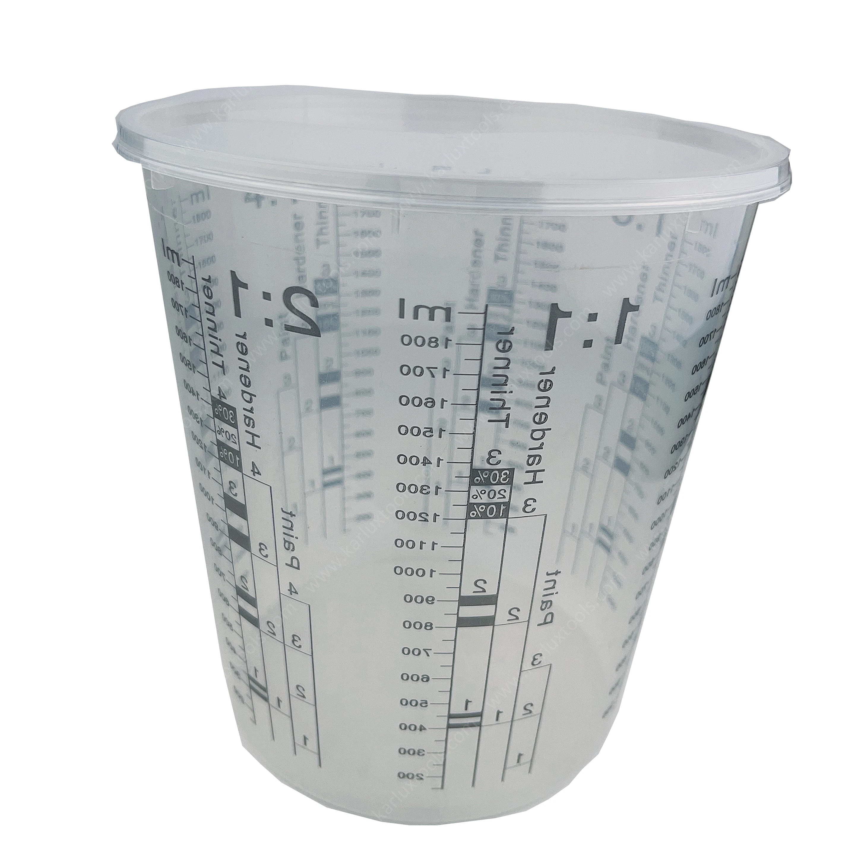 1800ml Plastic Graduated Cups Disposable Measuring Cups Resin Mixing Cups for Stain,Paint Mixing Reusable Multipurpose Mixing