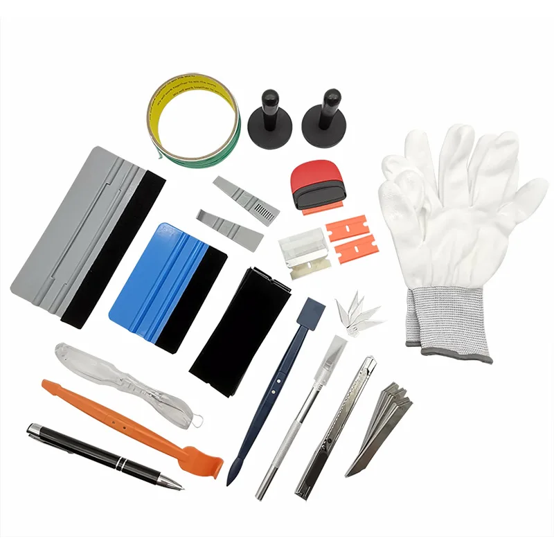 18pcs Wrap Vinyl Tools Kit Squeegee Scraper for car