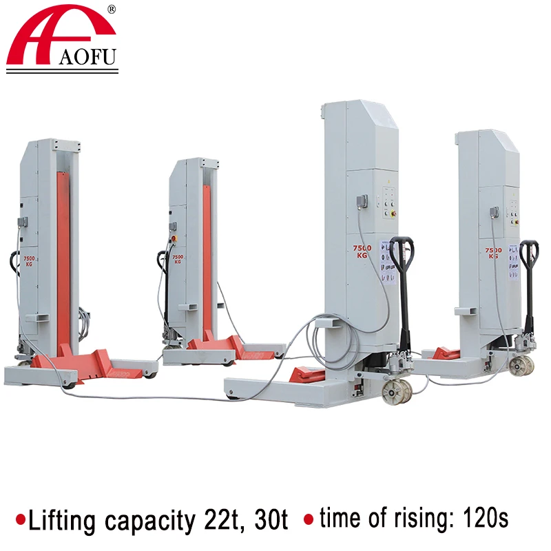 factory directly sale hydraulic mobile 4 column truck lift with cables